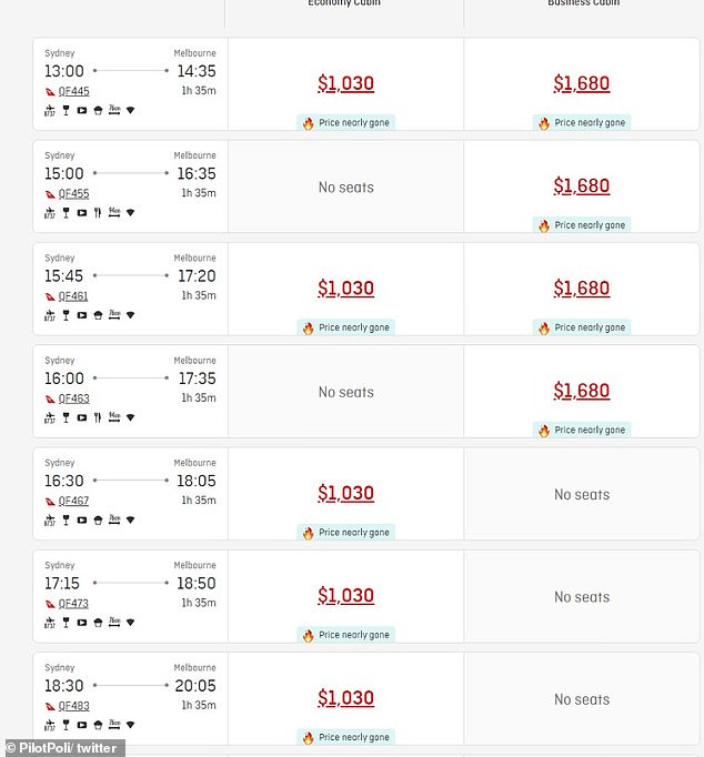 Qantas economy tickets to Melbourne currently cost over $1,000