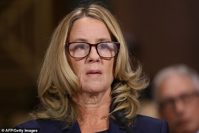 Ford made headlines in 2018 when she spoke to the Senate Judiciary Committee about a high school party she and Kavanaugh — then a Supreme Court nominee — attended.  She alleged he cornered her in a bedroom, slammed her onto a bed and tried to take her away.  his clothes, while placing his hand over his mouth