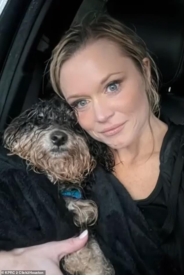 Callie Clemens found Max wandering alone in a storm 7.7 miles from their home Friday
