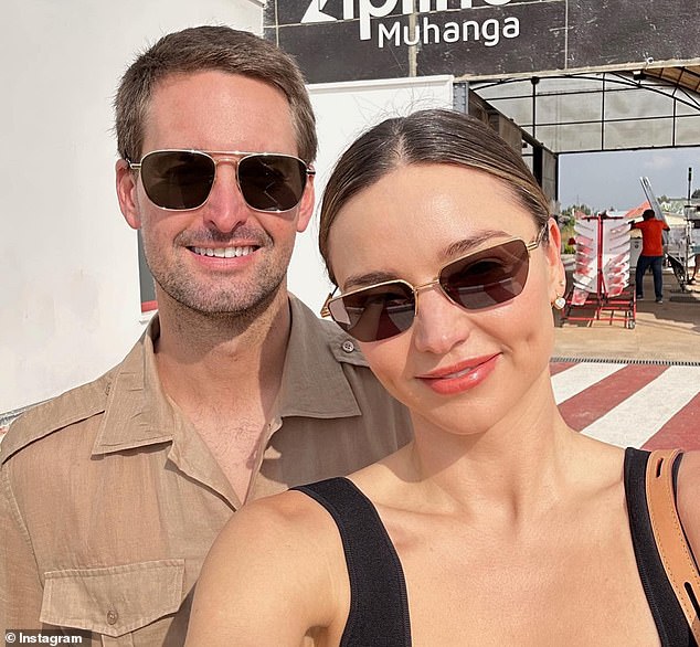Miranda and Evan (pictured here), who married in 2017, now have three sons together - baby Pierre, Hart, five, and Myles, four - and the model and businesswoman also shares a fourth son, Flynn , 13, with her ex-husband Orlando Bloom