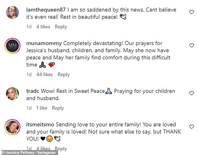 Fans and other social media influencers flooded posts on Pettway's Instagram page with condolences as news of his death spread