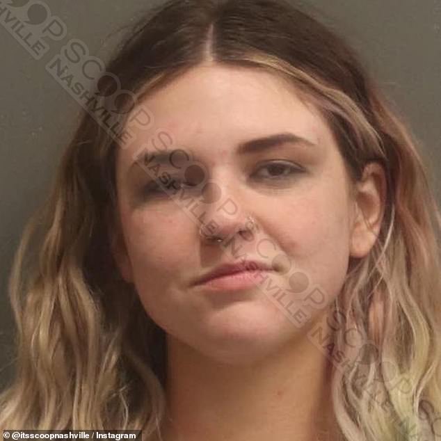 Egan was active on her social media accounts just two days after the arrest and posted a video on her TikTok account making ice cream and cooking pasta for her children.  Pictured: A photo after his arrest in Nashville