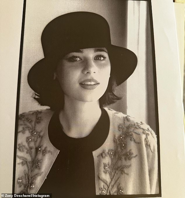 The first photo showed a smiling teenager, Zooey, in a black top, while the second showed her in a black hat with a floral print jacket.