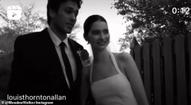 Meadow commemorated the couple's first anniversary on social media in 2022
