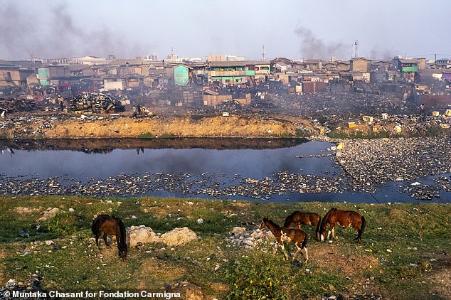 E-waste contributes to a growing ecological problem as it pollutes the environment. Here, in a now-demolished scrapyard in Ghana, you can see the devastation of what were once thriving wetlands.