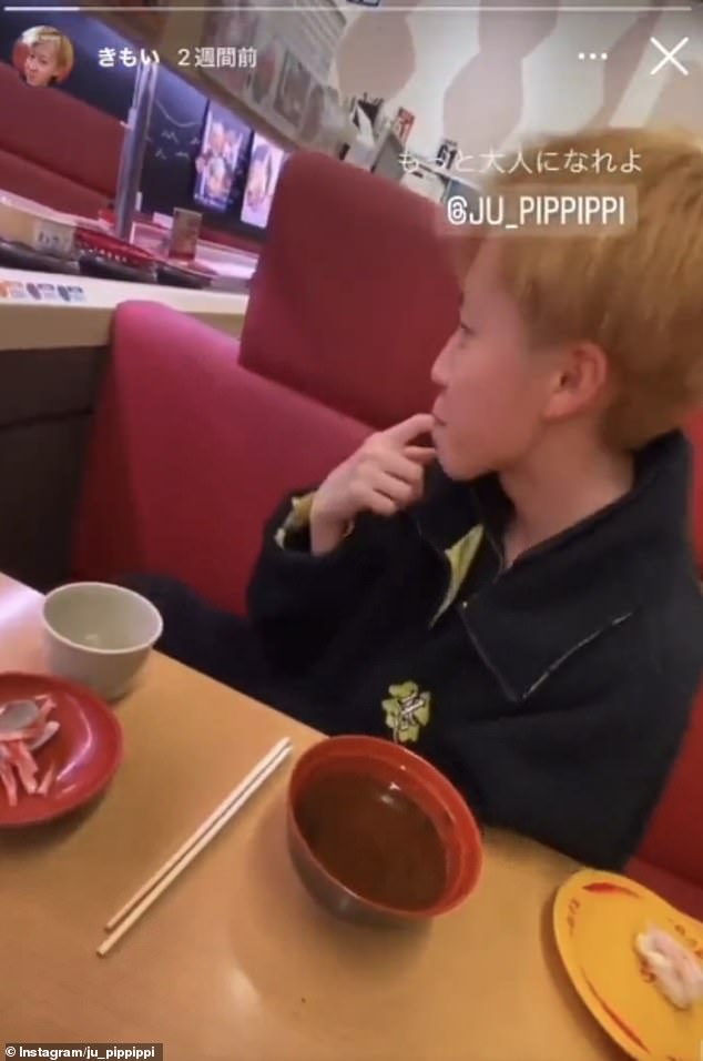 Restaurant Sushiro was seen covering his finger in saliva before touching plates of food, an act that left viewers - and the restaurant - in shock.