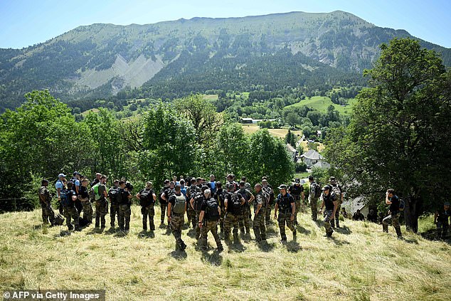 French gendarmes take part in the search for two-year-old Emile