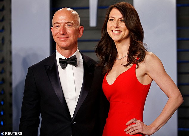 Bezos and MacKenzie Scott at the 2018 Vanity Fair Oscars