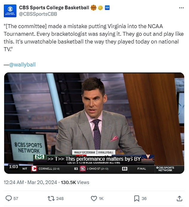 1710980901 453 March Madness Virginia basketball branded unwatchable after team shoots only