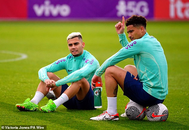 Injuries have disrupted Dorival's first team, but Andreas Pereira, left, and Joao Gomes are among the familiar names in the Premier League.