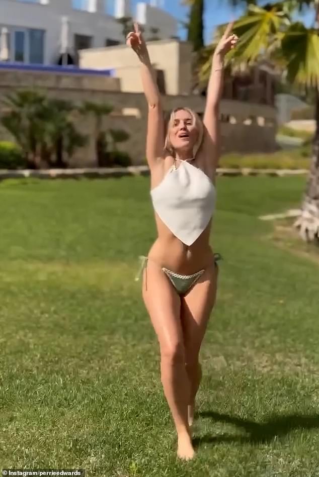 She's been busy promoting her new song on social media over the past few days, including sharing a video of herself stripping down to a green bikini.
