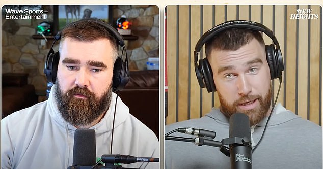 Jason (left) and Travis (right) are both enjoying the success of their podcast this year
