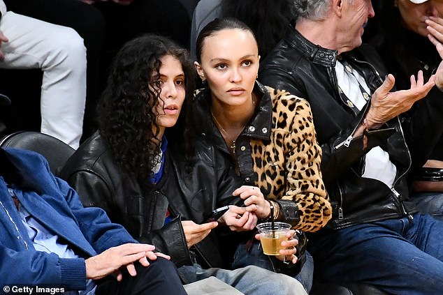 Lily-Rose Depp and girlfriend 070 Shake attended the Lakers' game against the Minnesota Timberwolves earlier this month.
