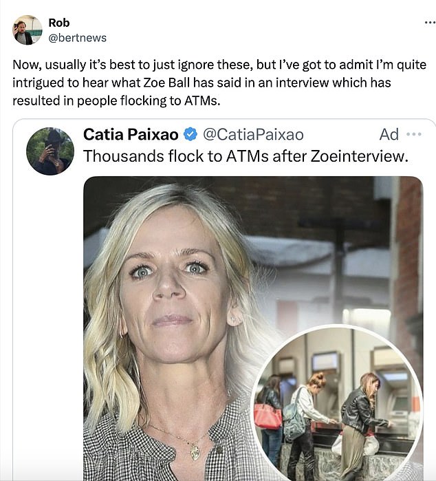 1711002572 206 Zoe Ball used to promote crypto scams as social media