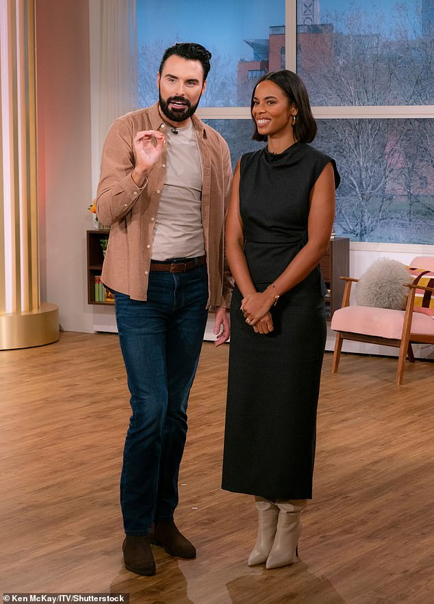 Not only did Zoe have her profile used to defraud people by scammers due to her public status, but Rochelle Humes and Rylan Clark revealed they were also victims (photo from This Morning)