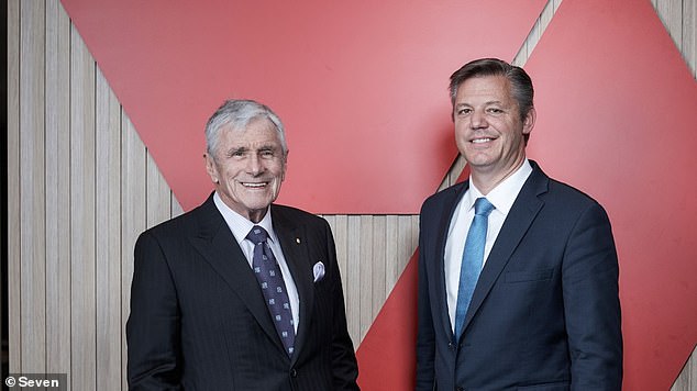 McWilliam served as President Kerry Stokes' right-hand man (left). Managing director and chief executive James Warburton (right) said McWilliam was a media icon and will be missed.