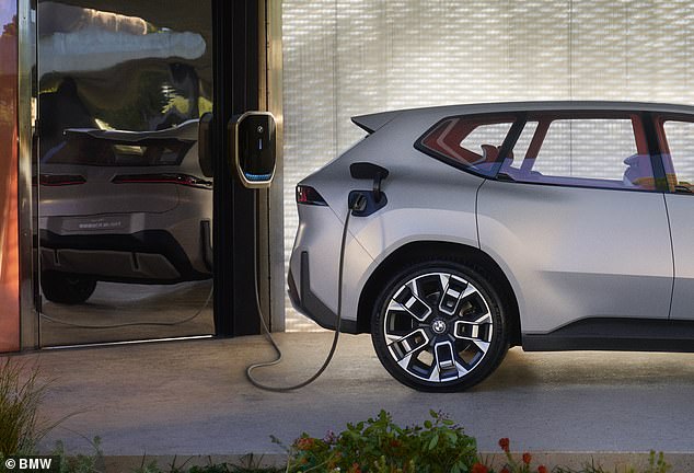 The new technology shown in the concept is expected to be applied to the upcoming iX3.  The electric vehicle is expected to have a 30% improved range and faster charging speeds to deliver a range of 186 miles in 10 minutes.