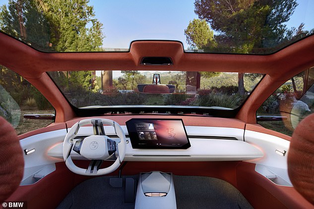 The driving position will be slightly raised and the driver will be able to use an all-new large-screen version of the head-up display – BMW Panoramic Vision – which projects at the driver's ideal height.