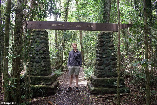 James Tweed is pictured at Lamington National Park, where he discovered a new species and genus of beetle.