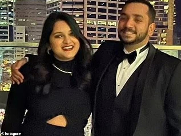 Aishwarya Venkatachalam, 27 (pictured with her husband) had only been at the company's Sydney office for 11 months before taking her own life.