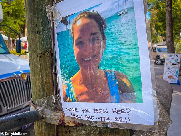 A missing poster trying to help find Miss Heslop after she went missing on March 8, 2021