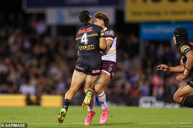 Broncos star was the target of a nasty clash with Taylan May
