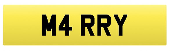 Absolute Reg's 'M4 RRY' plate is a unique way for couples in love to have a memorable proposal - and it's up for grabs for £17,552