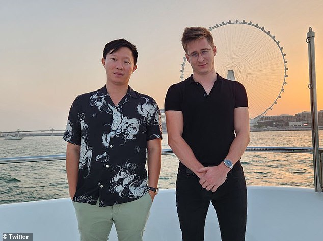 Su Zhu (left) was wanted by officials from Singapore, the Virgin Islands and the United States. Zhu was arrested last year and spent three months behind bars, while Davies remains at large.