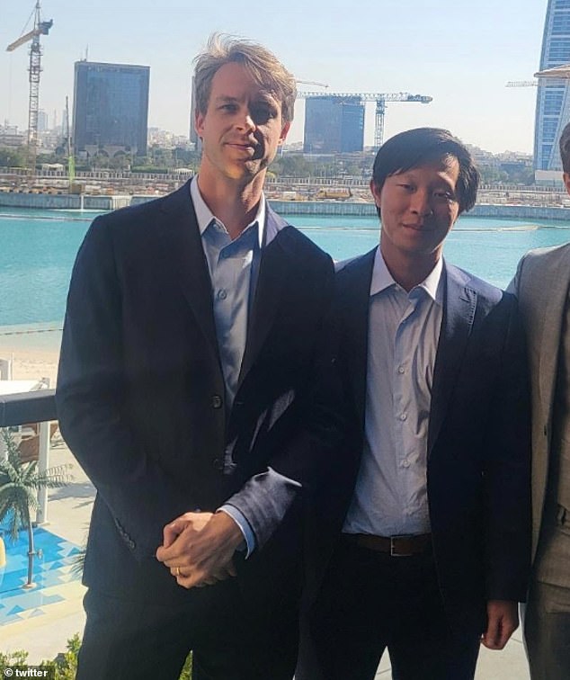 Kyle Davies and his business partner Su Zhu (right). In September 2023, Zhu was arrested at Singapore's Changi Airport for contempt of court after ignoring orders to comply with liquidators.