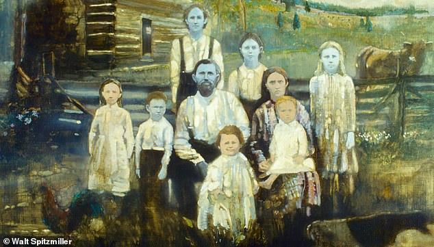 A portrait of the “blue” Fugate family depicted by artist Walt Spitzmiller for a 1982 edition of the magazine Science