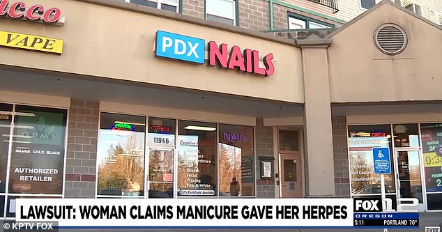 She says she caught the bug after getting a manicure at PDX Nails in Portland, Oregon.