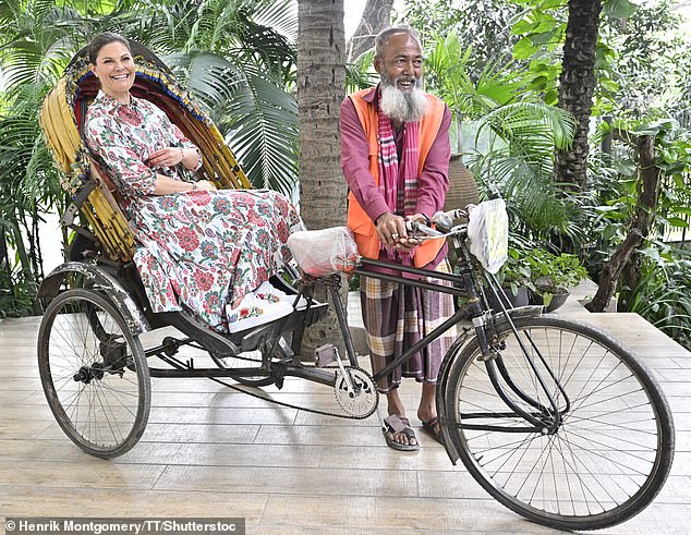 The mother of two sat comfortably in the back of a rickshaw on the last day of her four-day visit to Bangladesh.