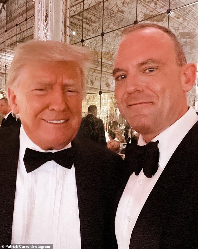 Carroll, pictured with Donald Trump, has risen to prominence in recent years as a high-powered real estate developer with billions under management.