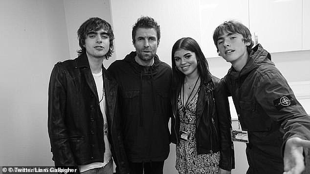 Liam is the father of Lennon's daughter (23, left), Molly, 25, and Gene, 21 (right), as well as Gemma, 10, with Liza Ghorbani (pictured in 2020).