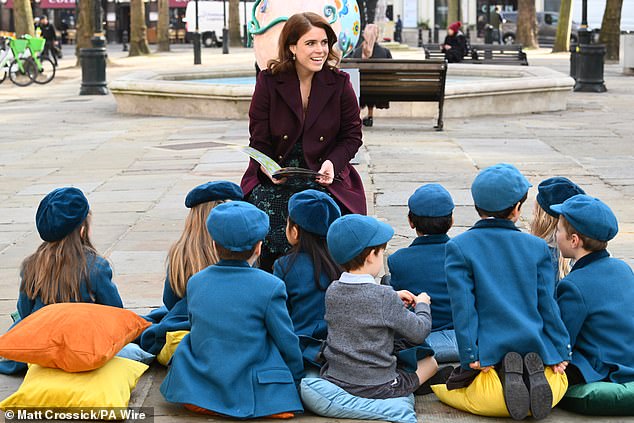 The royal's niece, 33, chatted to children from Garden House School during the Elephant family's Little Egg Hunt in Sloane Square, London on Thursday.