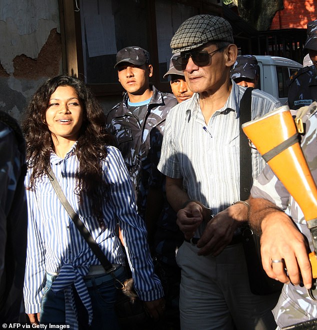 It is currently unclear whether Biswas (left) would join her husband Sobhraj (right) in France after his release from prison in December 2022 (Photo: Getty Images)