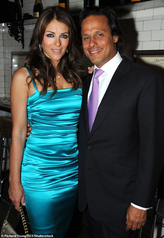 Arun was married to Elizabeth Hurley from 2007 to 2011 (pictured together in 2010)
