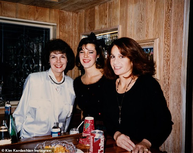 She also shared a photo of her grandmother MJ alongside Karen alongside Kardashian Sr.'s cousin Cici Bussey.