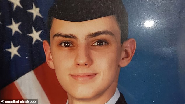 Gray's alleged treasonous activity took place just months before the arrest of fellow Air Force officer Jack Teixeira, 21, (pictured), who pleaded guilty this month to leaking classified documents on Discord and who faces a prison sentence of up to 16 years.