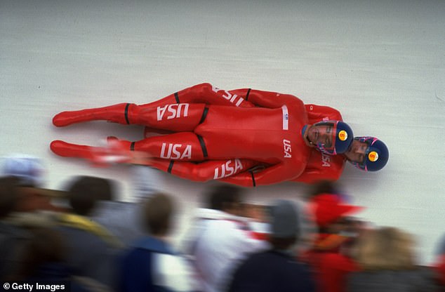 The Olympian said the on-site stone quarries supplied all the stone for the property, as cutting some of the stones took almost an entire day (Photo: Joe Barile at the 1988 Winter Olympics.