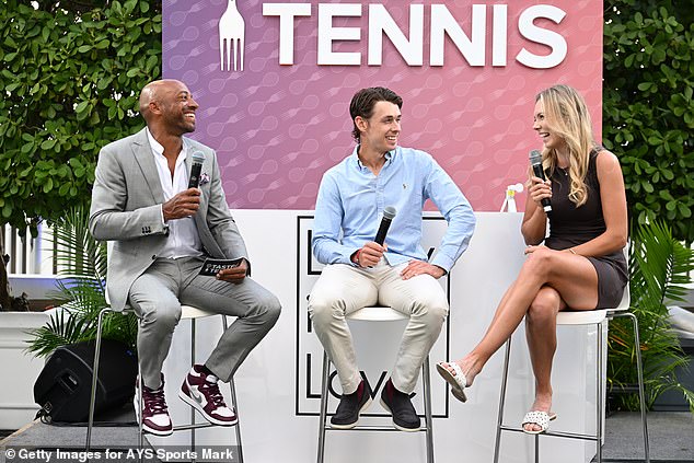 They were also seen speaking in an interview with Taste of Tennis at the Miami Open.