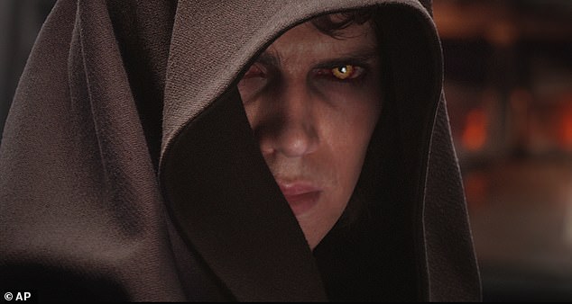 Christensen is seen as the fallen Anakin in Revenge of the Sith
