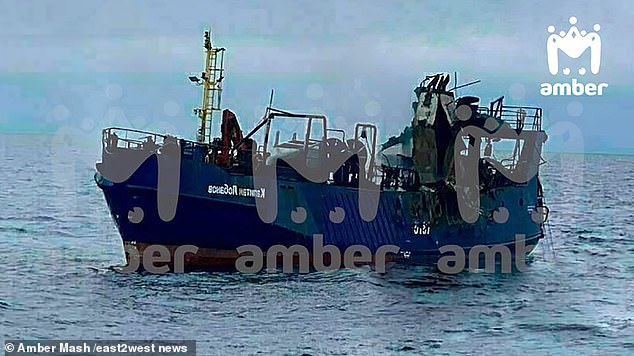 Three were killed and four injured in the suspected Iskander-M missile attack, with the affected sailors able to escape on a lifeboat.