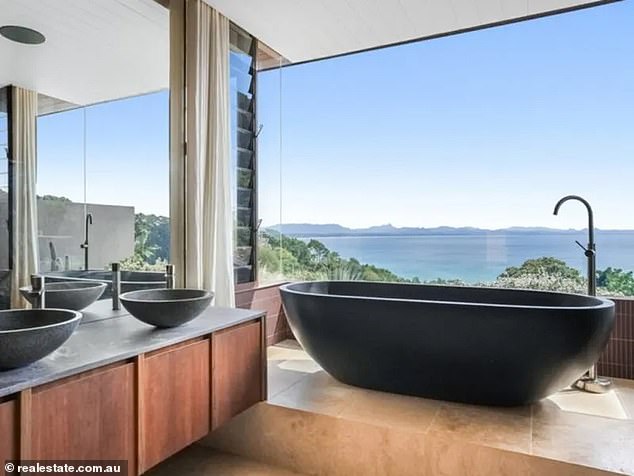 There is also a sumptuous bathroom offering panoramic views