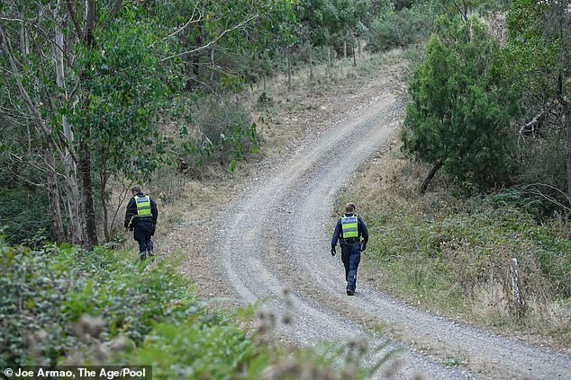 Police are searching the bush on Wednesday in an event announced to the media by Victoria Police.
