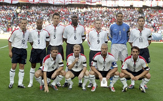 How many players from Gareth Southgate's current generation could feature at England's Euro 2004?