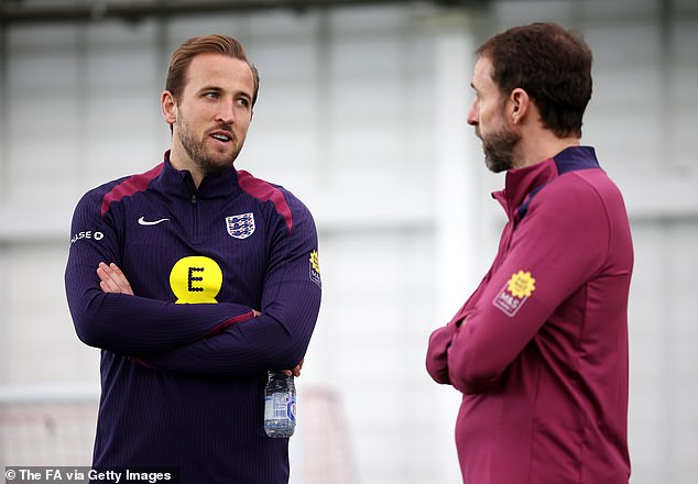 Gareth Southgate is also set to be without Harry Kane (left) for their upcoming match against Brazil