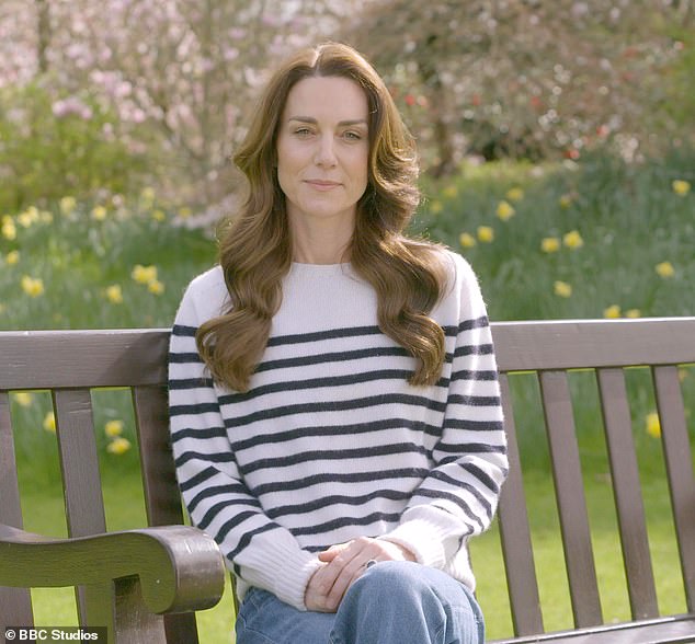 In a deeply personal, unprecedented and emotional video message filmed in Windsor on Wednesday, Kate revealed she has cancer, which was discovered after her abdominal surgery
