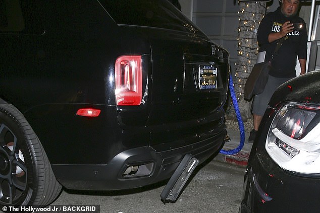 Bump left Kylie's license plate stuck to the bumper of the Rolls Royce, which Kris bought back in 2021