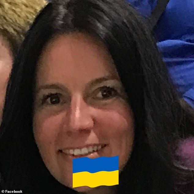 A photo of Vitels' social media shows her pictured with a Ukrainian flag